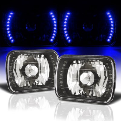 Honda Prelude 1984-1991 Blue LED Black Sealed Beam Headlight Conversion