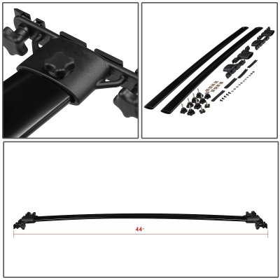 Toyota Highlander 2001-2007 Black Aluminum Roof Rack Crossbars