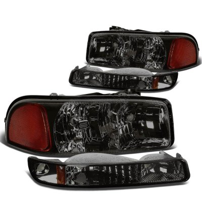 GMC Sierra 1999-2006 Smoked Headlights and Bumper Lights
