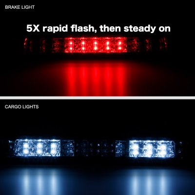Chevy Colorado 2004-2012 Clear Flash LED Third Brake Light