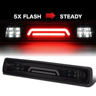 Chevy Colorado 2015-2018 Black Smoked Tube Flash LED Third Brake Light