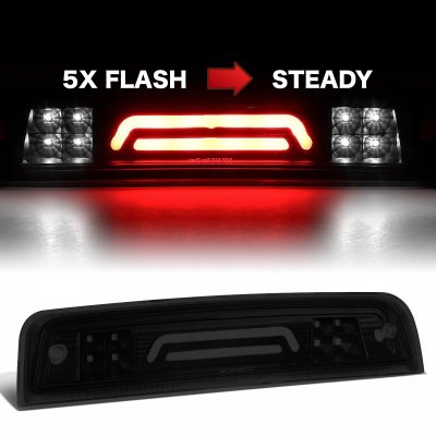 Dodge Ram 2009-2018 Black Smoked Tube Flash LED Third Brake Light