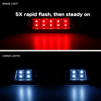 Dodge Ram 2500 2010-2018 Black Smoked Flash LED Third Brake Light