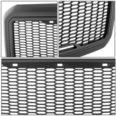Ford F450 Super Duty 2011-2016 Black Raptor Grille LED Lights