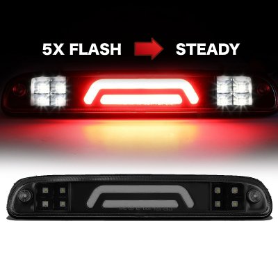 Ford F350 Super Duty 2008-2010 Black Smoked Tube Flash LED Third Brake Light