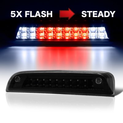 GMC Sierra 2500HD 2015-2018 Black Smoked Flash LED Third Brake Light