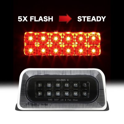 GMC Sonoma Regular Cab 1994-2003 Black Flash LED Third Brake Light