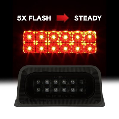 Isuzu Hombre 1996-2000 Black Smoked Flash LED Third Brake Light