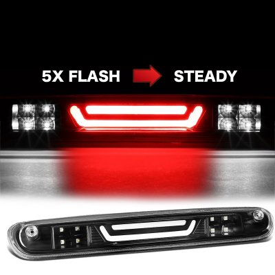 Chevy Silverado 3500HD 2007-2014 Black Tube Flash LED Third Brake Light