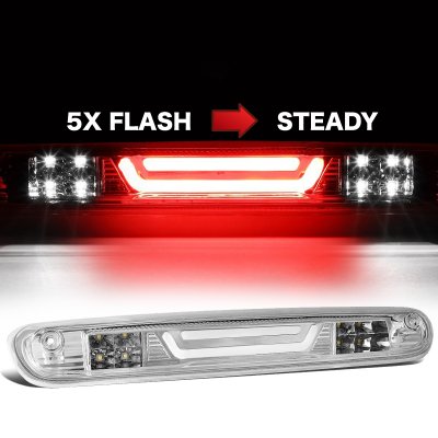 Chevy Silverado 3500HD 2007-2014 Clear Tube Flash LED Third Brake Light