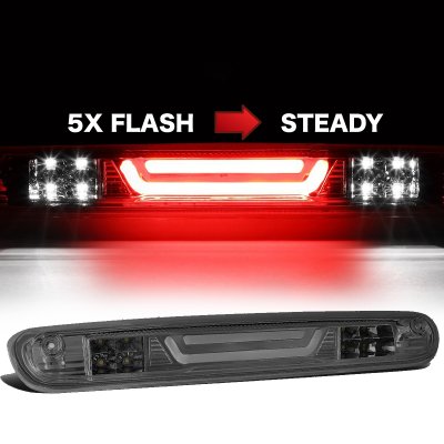 Chevy Silverado 3500HD 2007-2014 Smoked Tube Flash LED Third Brake Light