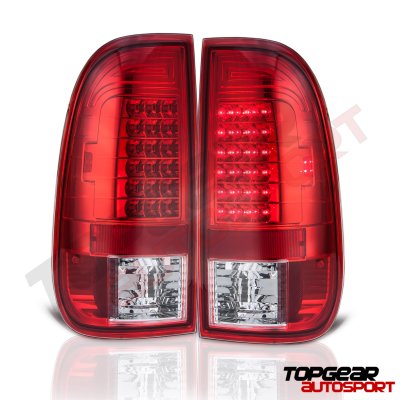 Ford F150 1997-2003 Black Headlights and Red LED Tail Lights
