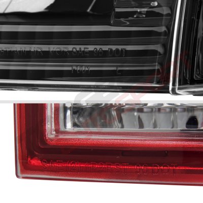 Ford F150 1997-2003 Black Headlights and Red LED Tail Lights
