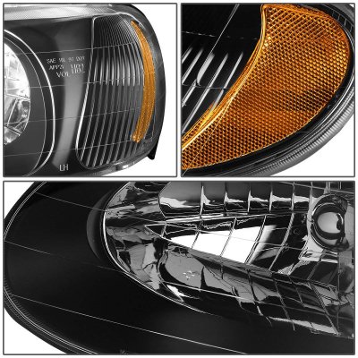 Kia Sephia 1998-2001 Black Headlights