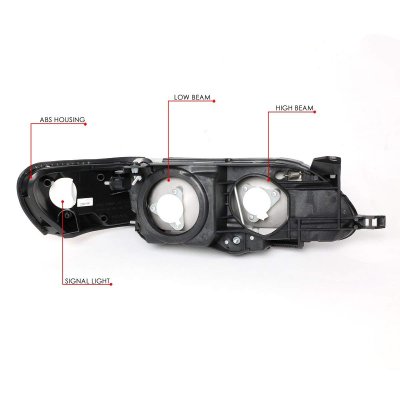 Toyota Corolla 1993-1997 Black Headlights