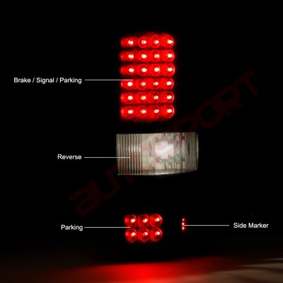 Ford F150 2004-2008 LED Tail Lights Blacked Out