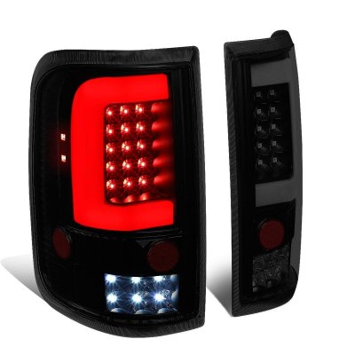 Ford F150 2004-2008 Black Smoked C-Tube LED Tail Lights
