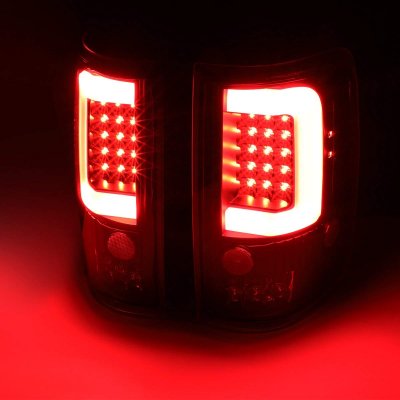 Ford F150 2004-2008 Black Smoked C-Tube LED Tail Lights