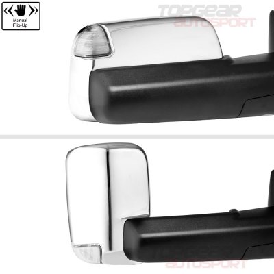 Dodge Ram 2500 2010-2012 Towing Mirrors Chrome Power Heated LED Signal Lights