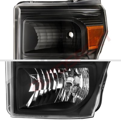 Ford F250 Super Duty 2011-2016 Black Headlights