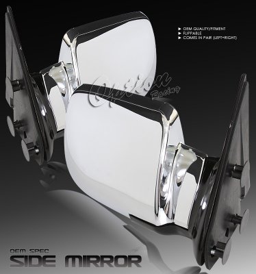 GMC Sierra 2500 1988-2000 Chrome Manual Side Mirror