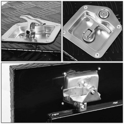 Nissan Frontier 2005-2018 Black Aluminum Truck Tool Box 36 Inches Key Lock