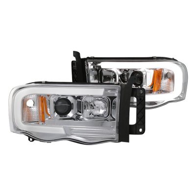 Dodge Ram 3500 2003-2005 LED Tube DRL Projector Headlights