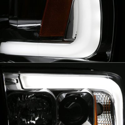 Dodge Ram 3500 2003-2005 LED Tube DRL Projector Headlights