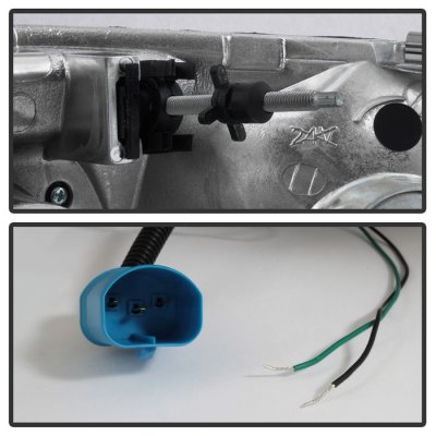 Ford F150 1997-2003 Black Tube DRL Projector Headlights