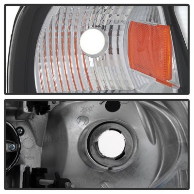 Ford F150 1997-2003 Black Tube DRL Projector Headlights