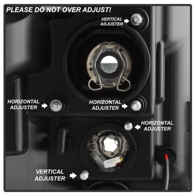 Ford F250 Super Duty 2011-2016 Black DRL Tube Projector Headlights