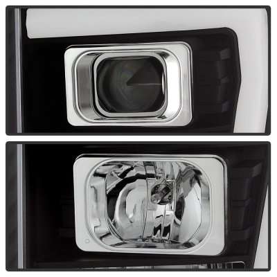 Ford F450 Super Duty 2011-2016 Black DRL Tube Projector Headlights