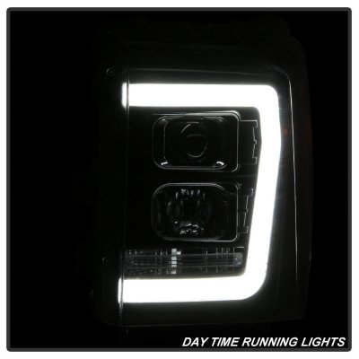 Ford F450 Super Duty 2011-2016 Black DRL Tube Projector Headlights