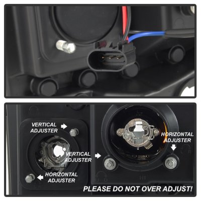 Ford F450 Super Duty 2005-2007 Black Tube DRL Projector Headlights