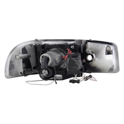 GMC Sierra Denali 2002-2006 Black Smoked Halo Projector Headlights