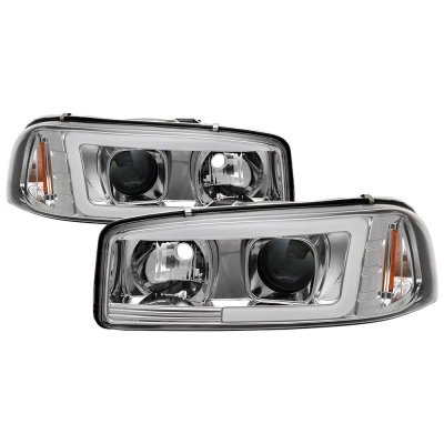 GMC Sierra 1999-2006 LED Tube DRL Projector Headlights