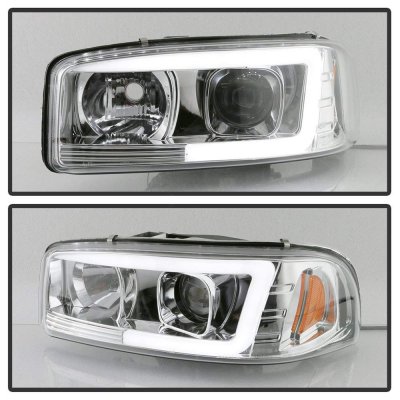 GMC Sierra 1999-2006 LED Tube DRL Projector Headlights