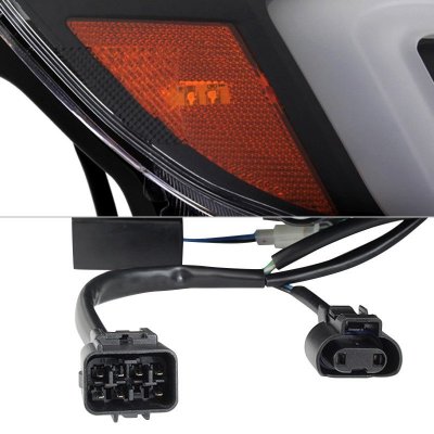 Subaru WRX 2008-2014 Black Projector Headlights LED DRL Switchback Signals