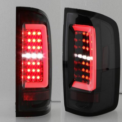 Chevy Colorado 2015-2022 Black Smoked LED Tail Lights C-Tube