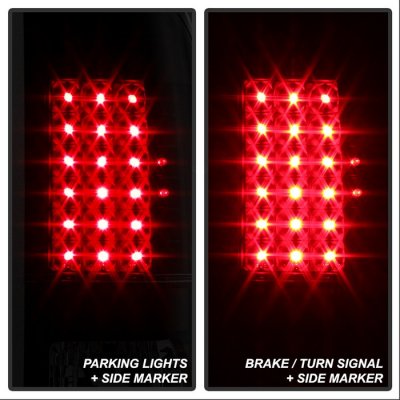 Ford F250 Super Duty 1999-2007 Black LED Tail Lights
