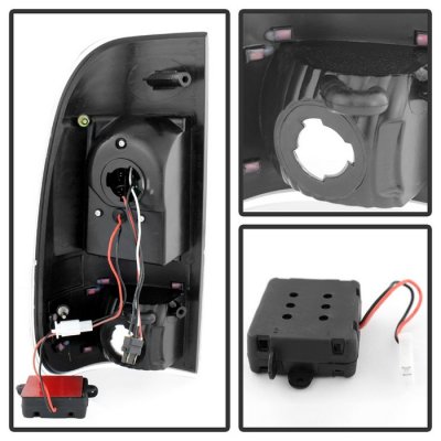 Ford F150 1997-2003 Black Smoked LED Tail Lights