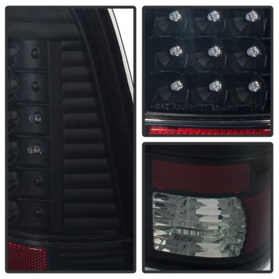 Ford F150 1997-2003 Black Smoked LED Tail Lights