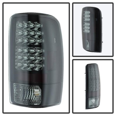 GMC Yukon XL 2000-2006 Black Smoked LED Tail Lights