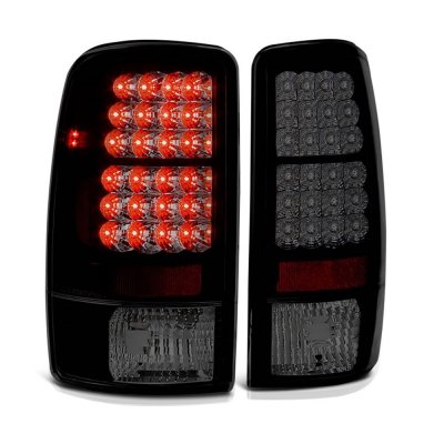 GMC Yukon XL 2000-2006 Black Smoked LED Tail Lights