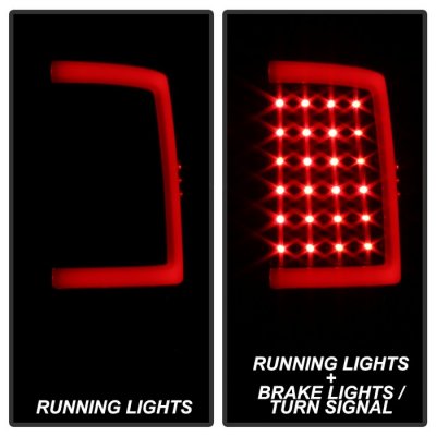 Dodge Ram 2013-2018 Black Smoked Neon LED Tail Lights