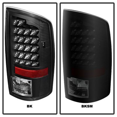 Dodge Ram 2002-2006 Black Smoked LED Tail Lights