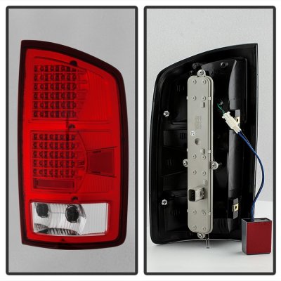Dodge Ram 2500 2003-2006 Red Clear LED Tail Lights