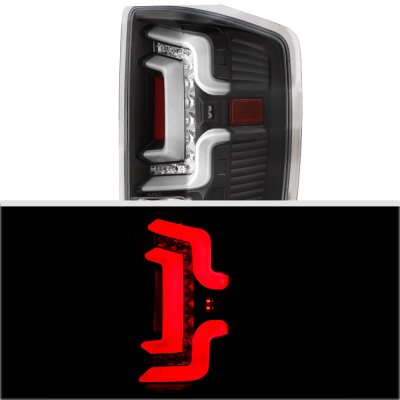 Chevy Silverado 3500HD 2015-2019 Black Custom LED Tail Lights