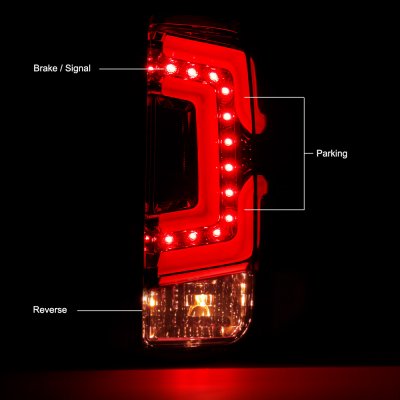 Chevy Silverado 2014-2018 Smoked Custom LED Tail Lights