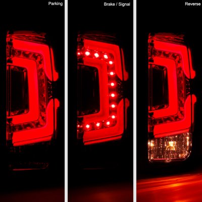 Chevy Silverado 2014-2018 Smoked Custom LED Tail Lights